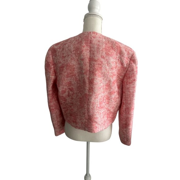 J CREW Pink Wool Blend Mario Bellucci Blazer Jacket Size 14 - Picture 8 of 11